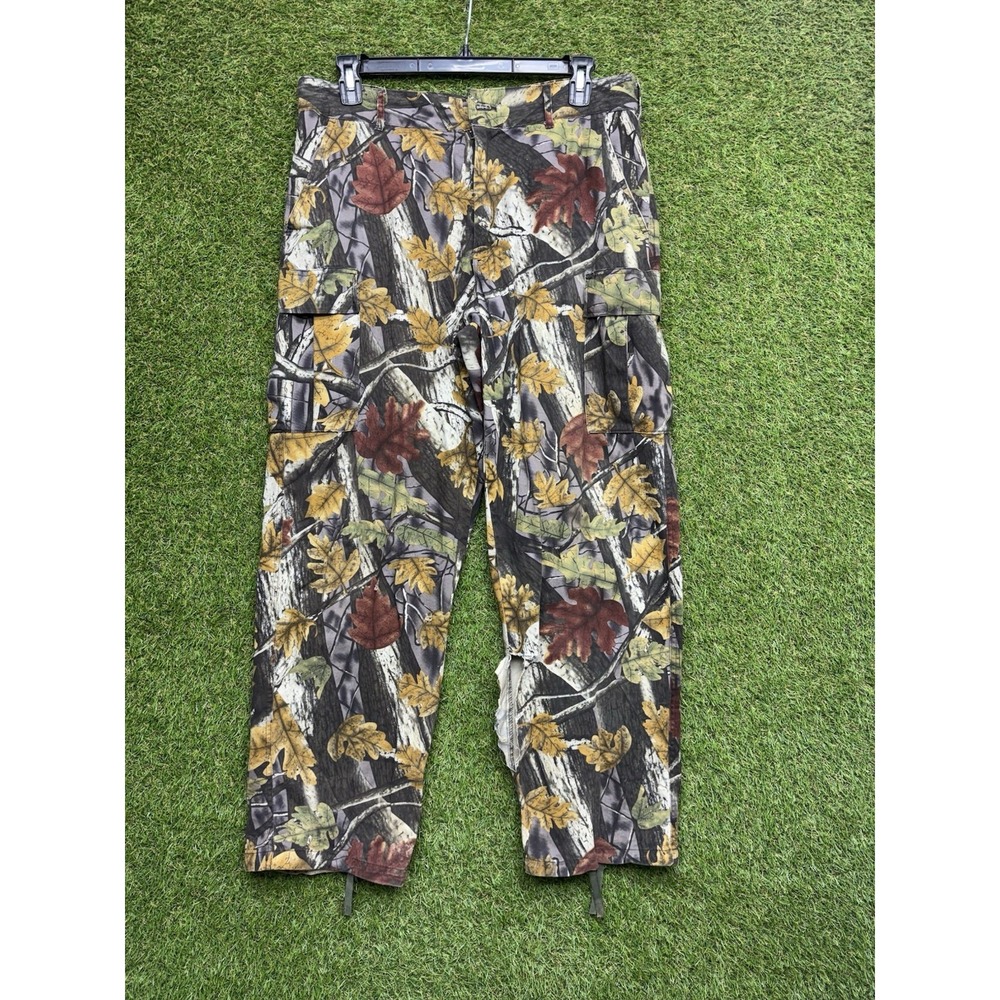 Master Sportsman Realtree Camo Pants Mens Large Cargo Camouflage Hunting Utility